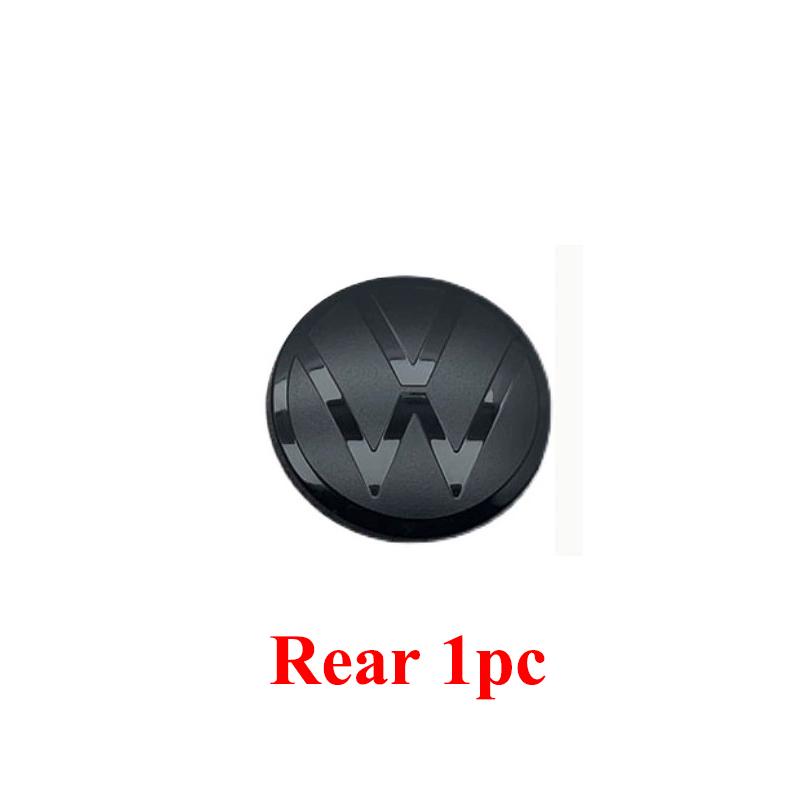 2026 New For VOLKSWAGEN VW VW T-ROC ABS Mirror Black 144mm 113mm Emblem Car Front Grille Logo Rear Trunk Badge For Volkswagen T-