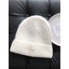 Japanese Style Small Blue Knitted Hat with Large Head Circumference and Face Women's Autumn and Winter Ear Protection Warm Woolen Hat for Men
