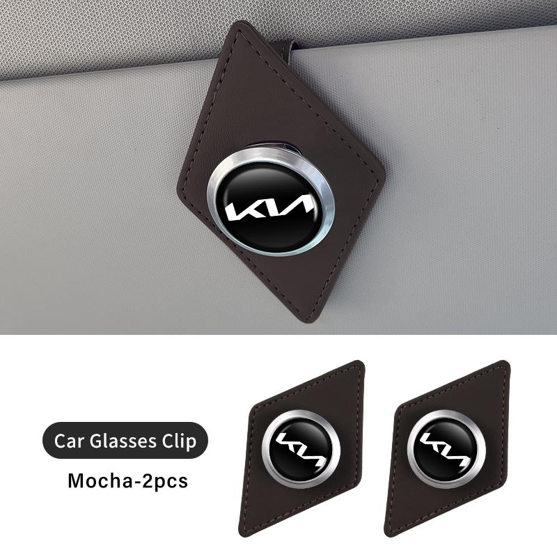 AQH1 For KIA Car Eyeglass Clip Card Ticket Holder Sun Glasses Storage Clip Accessories Rio K5 K2 Sportage Ceed Sorento Picanto