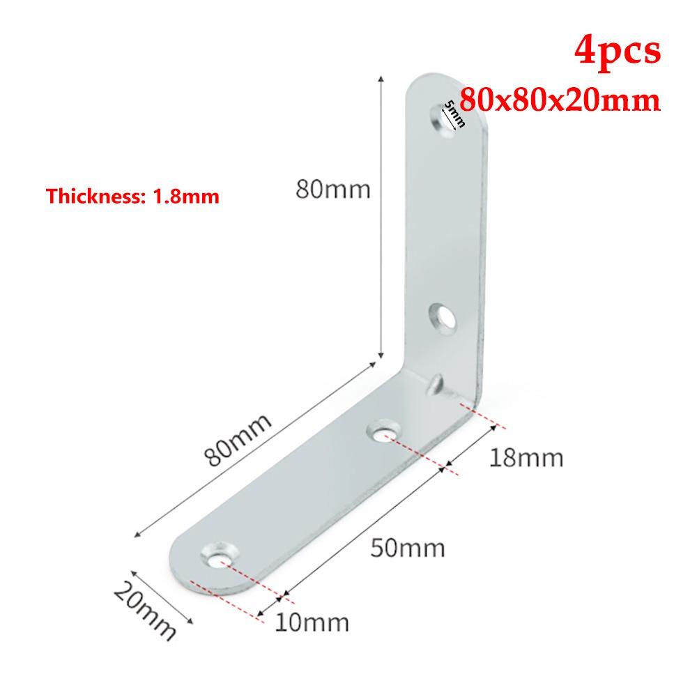 2/4/6/8/10 шт. Угловой кронштейн 90 градусов Железный кронштейн для поддержки полки Шкаф Экраны Стена
