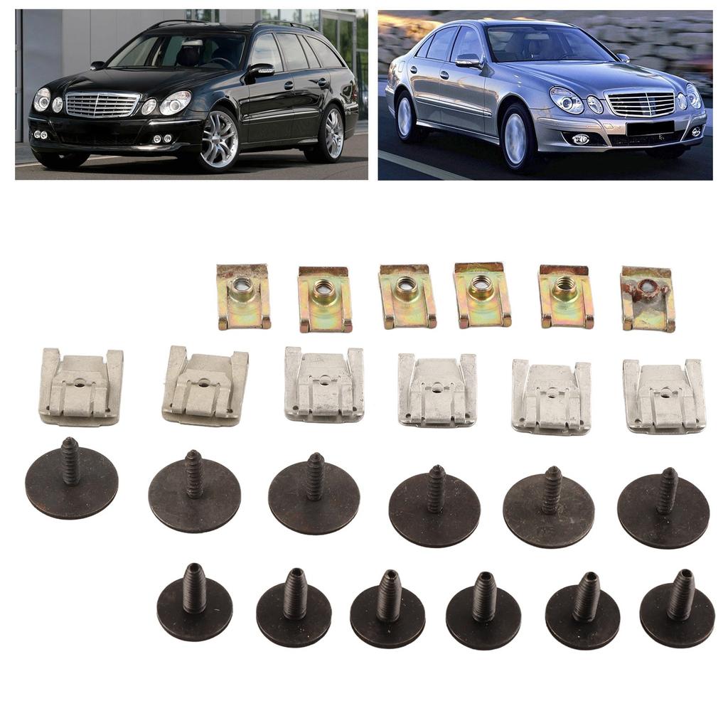 Engine Undertray Clips Screws Set Metal Replacement for E‑Class W211 2002‑2008