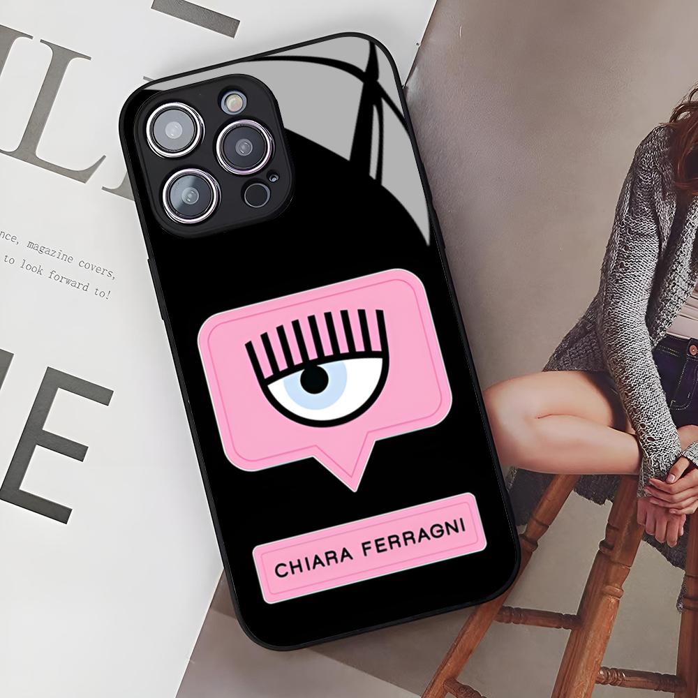 Горячий чехол для телефона Ferragnies Eyes Chiara для Iphone 16 15 14 12 11 13 Pro Max Mini X Xr Xs Se 8 Puls стеклянная крышка