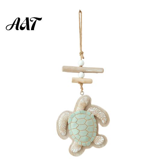 Ocean Style Wall Accent Lighted Wooden Sea Turtle Decor, Beachy Decor with Warm LEDs, Seaside Room Accessories Luminous Coastal Nautical Hanging