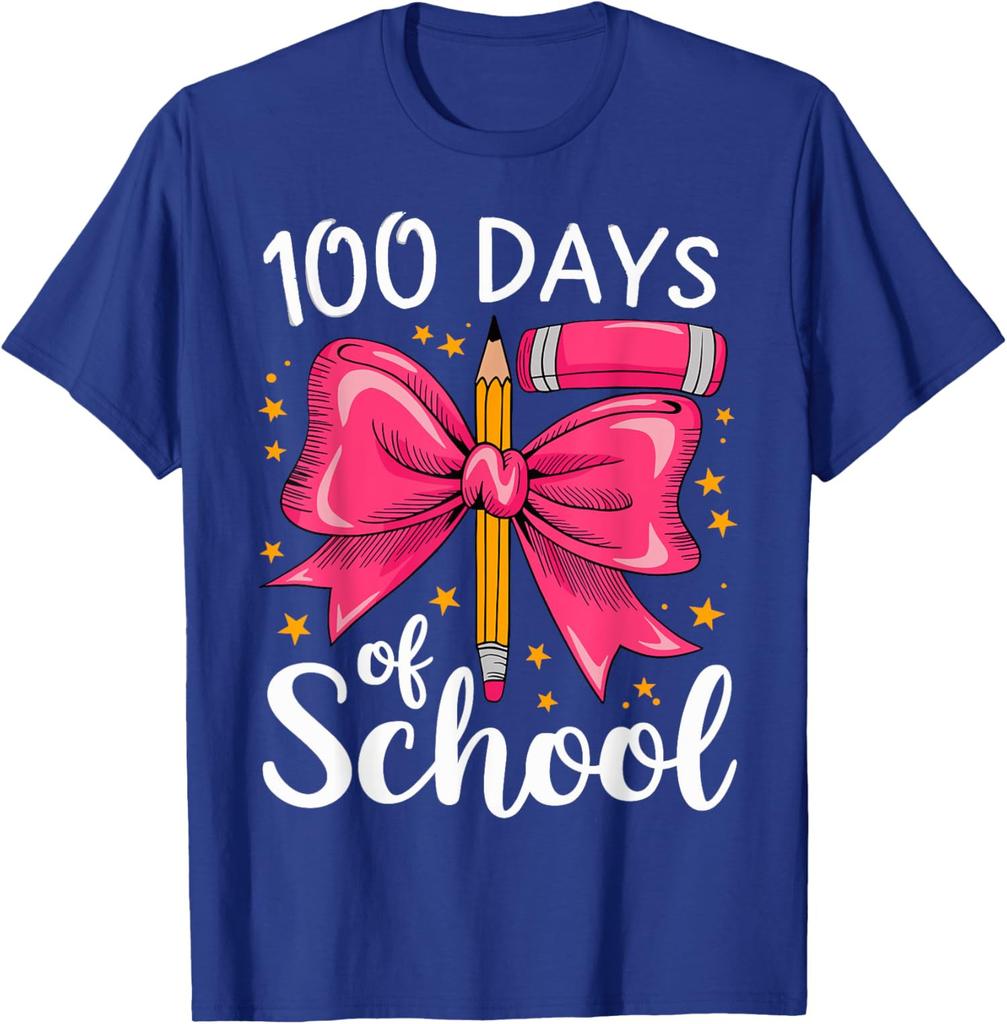 100 Days of School Coquette Bow 100th Day of School Unisex T-Shirt