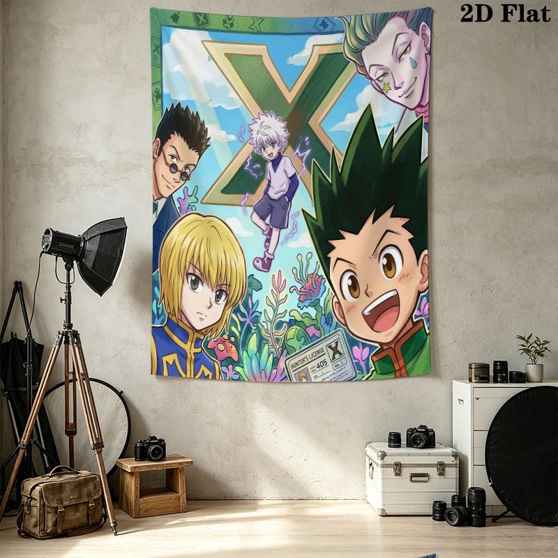 Настенный гобелен Hunter X Hunter Эстетичный настенный подвесной тканевый плед Декоративные гобелены для спальни гостиной Домашний декор