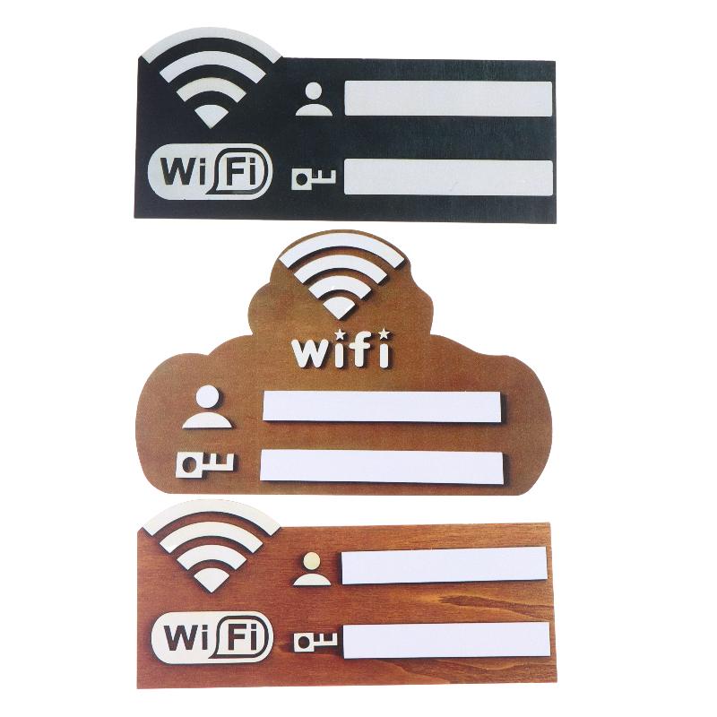 Wifi Password Sign Board Wooden 1pc Erasable Plate With Pen For Reception Counter Retail Shop