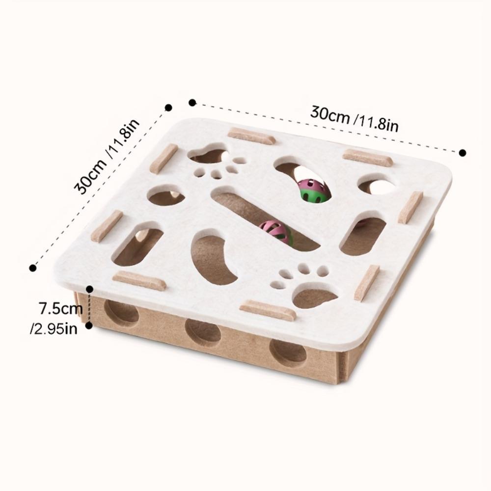 Interactive Cat Puzzle Toy Turntable Maze Box Multi Scenario Entertainment Scratch Resistant Self Play Game for Kittens