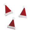 Mini Christmas Hat Red and White Felt 4.5 Cm 10 Pieces