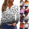 Women's T Shirt Tee Button Long Sleeve Daily Weekend Fashion Basic V- Neck Regular Top