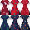 Men Christmas Tie Woven Classic Necktie Formal Tie for Wedding Christmas Gift
