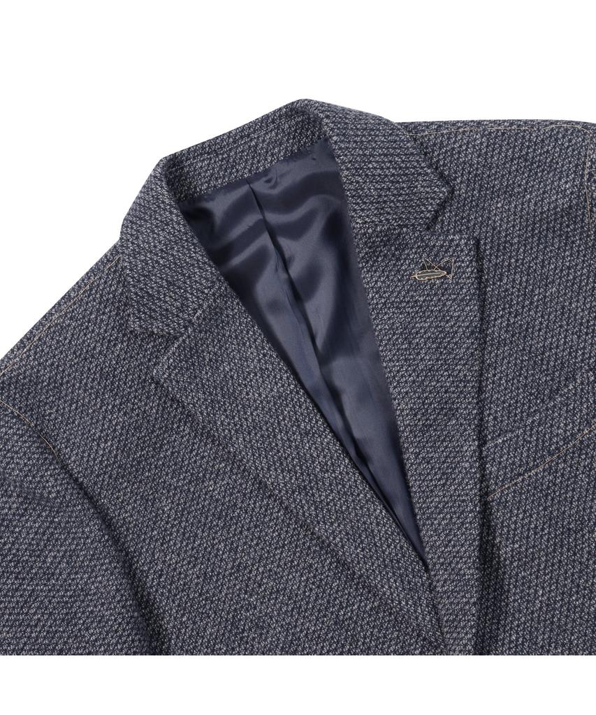BRENTWOOD [Selection] Wool Blended Two-Tone Knit Jacket Brjbw25811Nyx