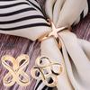 1PC Metal Brooches Scarf Buckle Shawl Buckle Scarf Clip Cross Scarf Clip Jewelry Accessories AVE