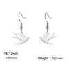 Cazador Stainless Steel Animal Swallow Drop Earrings for Women Birds Dangle Earrings Jewelry 2026 Trend Birthday Gift New