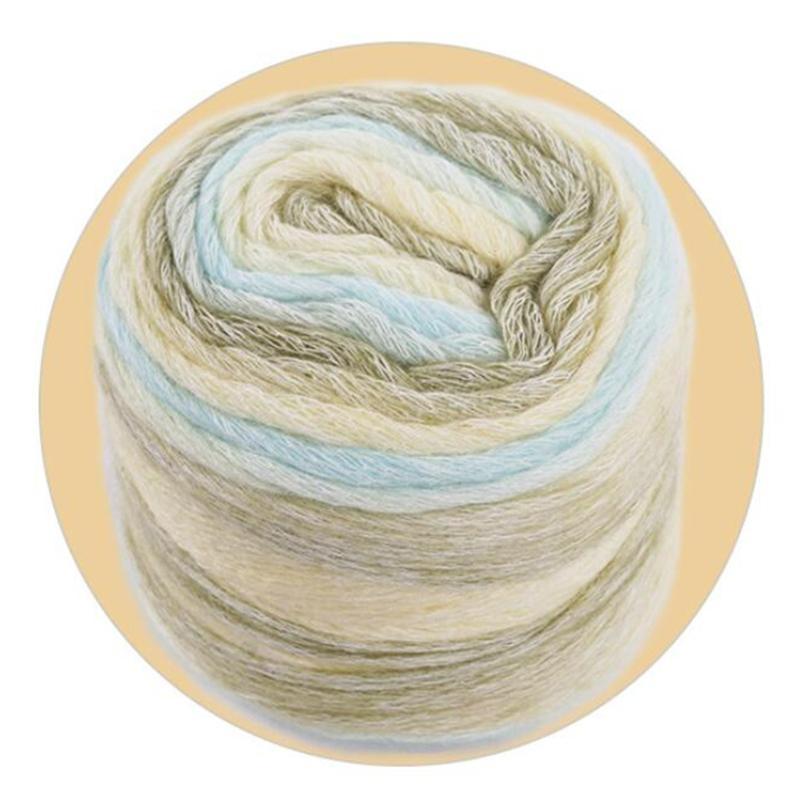 652F Пряжа из кашемира и шерсти с секционным крашением Радужная пряжа Пряжа для вязания Пряжа для вязания крючком DIY Материал для изготовления шерстяной одежды