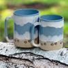 Керамические кофейные кружки с волнистым дизайном, чашки для пары в пляжной тематике, персонализированный подарочный набор на годовщину, свадебный сувенир