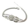 [P1263] - 'Navajos' Silver Bracelet (rhodium-plated) Dreamcatcher Catches Dreams