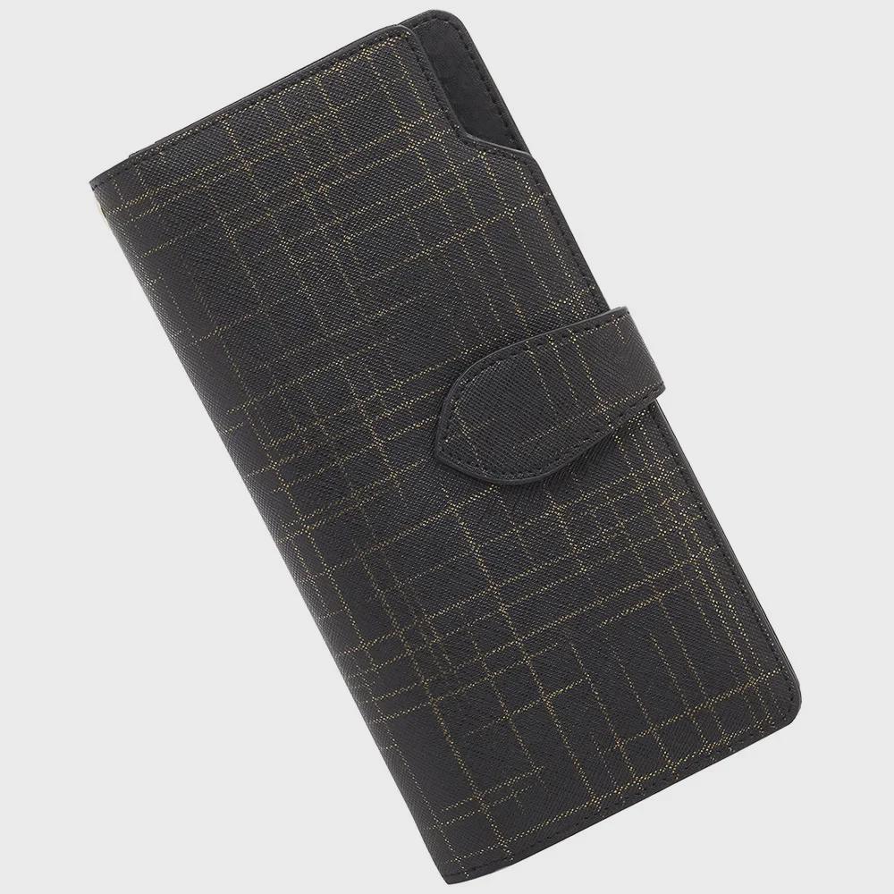 Женский роскошный двухслойный длинный клатч-кошелек из коровьей кожи 2024 года