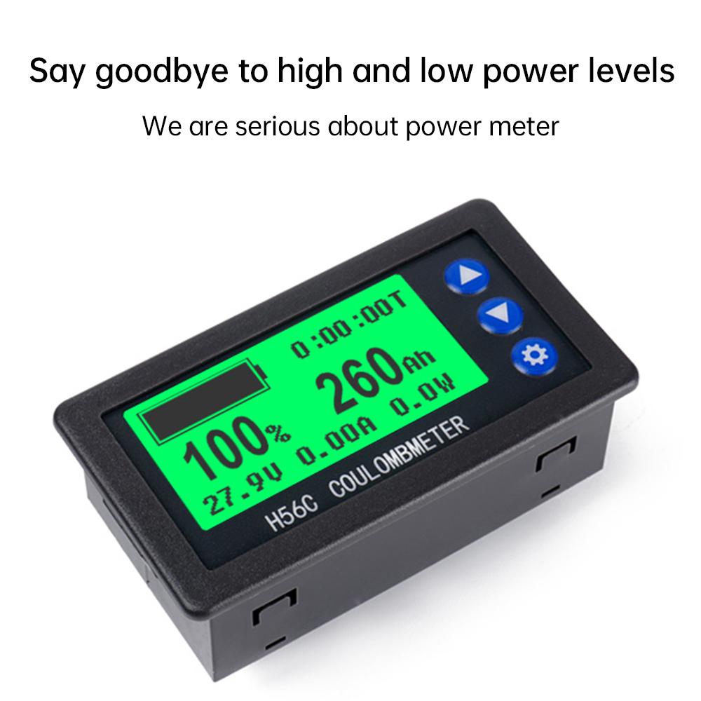 DC 10-100V 100A 200A 300A Измеритель емкости аккумулятора Кулон-метр Монитор Отображение емкости Кулон-тестер Вольтметр Амперметр Ваттметр