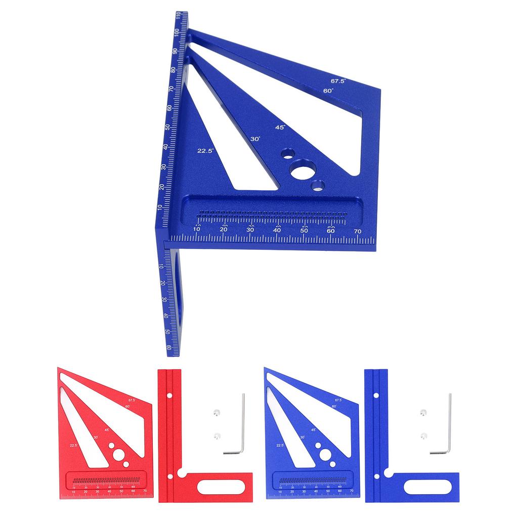 3D многоугловая измерительная линейка, угольник для столярных работ 22.?Транспортир 90 градусов, алюминий, все
