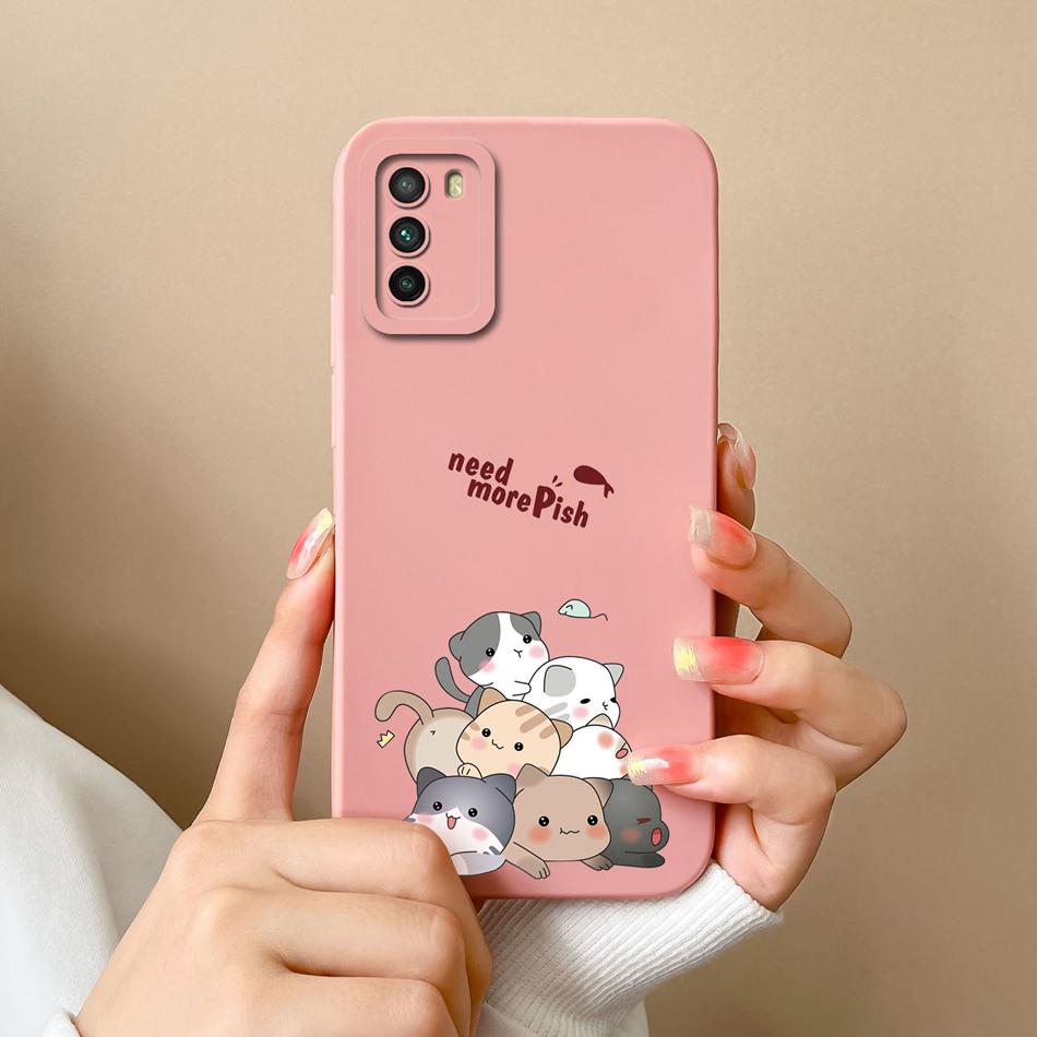 For Poco M3 Pro Case Cartoon Soft Liquid Silicone Full Coverage Anti Drop Phone Shell For Xiaomi Poco M 3 Pro M3Pro Bumper Funda