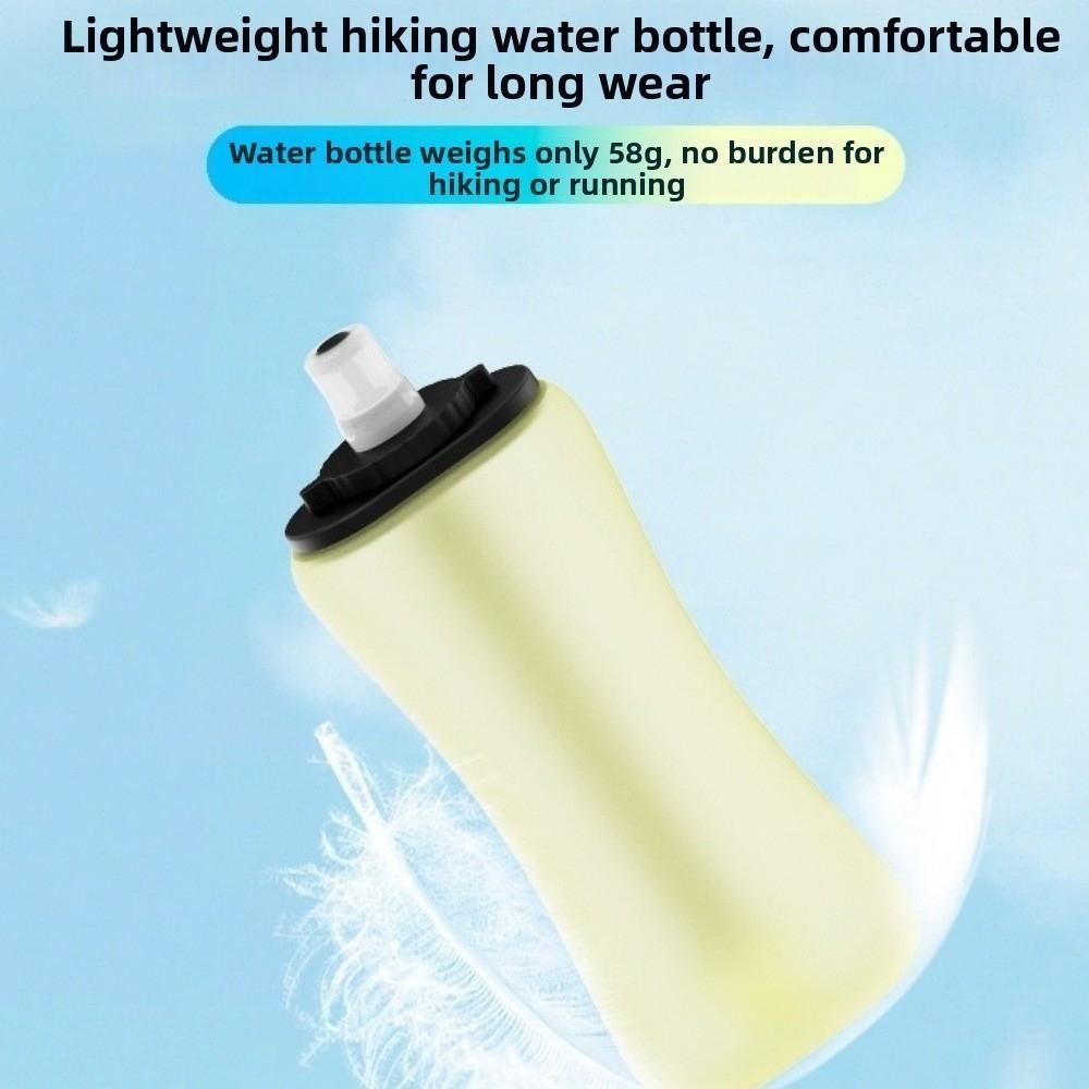 350ml Capacity Foldable Water Bottle Food Grade Silicone Travel Foldable Cup Mountain Biking