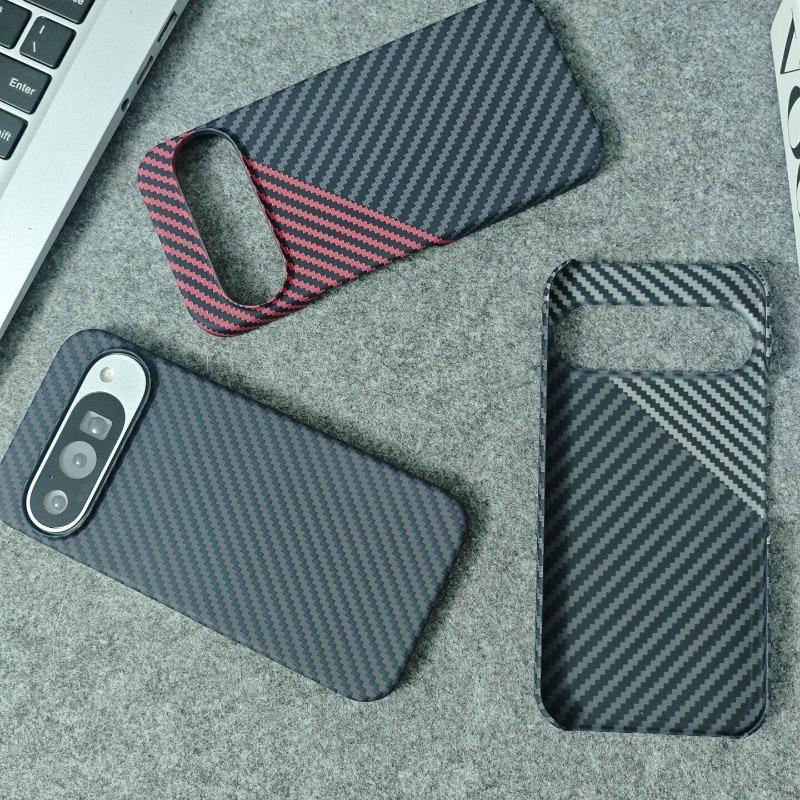 Case For Google Pixel 10 Pro XL Pixel 9 Pro Matte Hard Carbon Fiber Texture Pattern Light And Thin Phone Cover Bumper