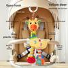 Cute Cartoon Plush Animal Car Pendant With Rattle For Baby Car Seat