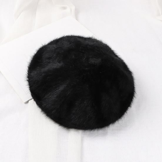 Женская шляпа художника однотонная восьмиугольная с куполообразной тульей берет осень зима теплая плюшевая шляпа модные аксессуары