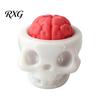 Brain Flower Desktop Ornament 3D Printed Skull Keyboard Clicker, Stress-Relief Keytop Bag Portable Fidget Gadget for Travel Charm, Creative Focus Aid