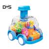 Нажмите, чтобы управлять игрушечной машиной, батарейки не требуются. Детский сад, детская игрушечная машина, прозрачная шестерня, мини-игрушка, школьный автобус, механическая концепция, обучение, день рождения