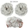 XINRAN Girls Curly Scrunchie Chignon With Rubber Band Brown Gray Synthetic Hair Ring Wrap On Messy Bun Ponytails