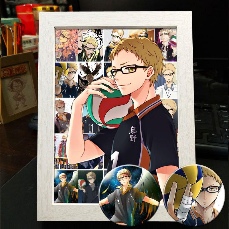 Хайкю!! Украшение фоторамки: Кагеяма Тобио и Хината Шоё - Готовая фоторамка-дисплей в подарок