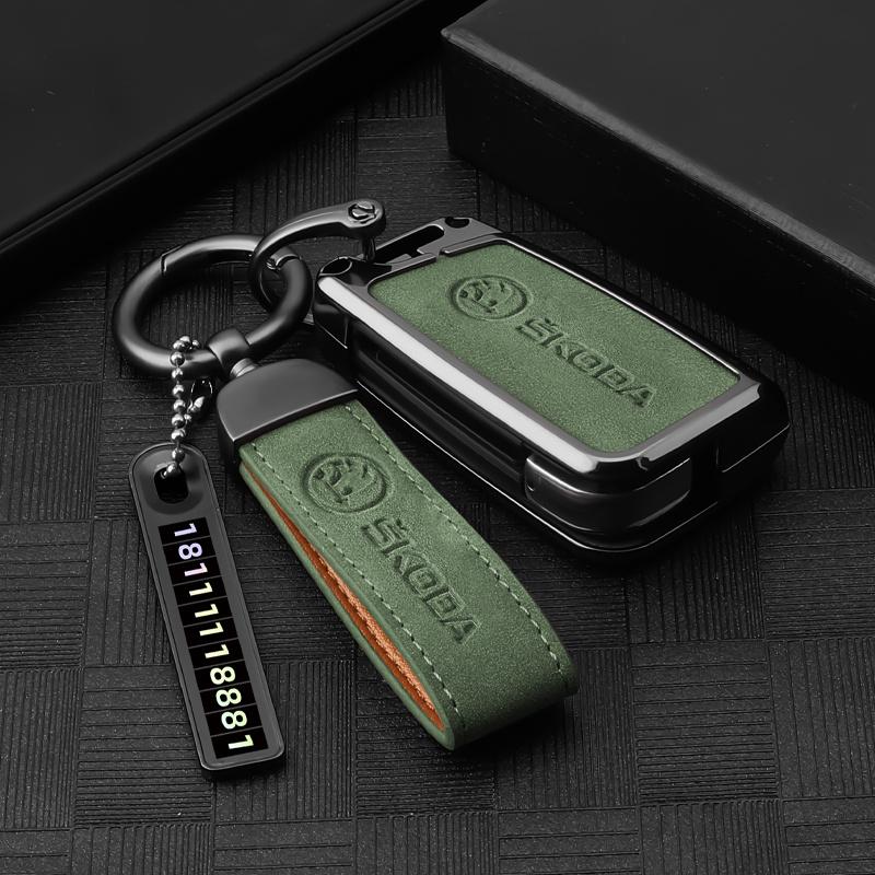 HQKI8 Car Remote Key Fob Case Cover Shell For Skoda Octivia Superb Fabia 1 2 Octavia a7 RS Superb Rapid Yeti Karoq Vision Accessories