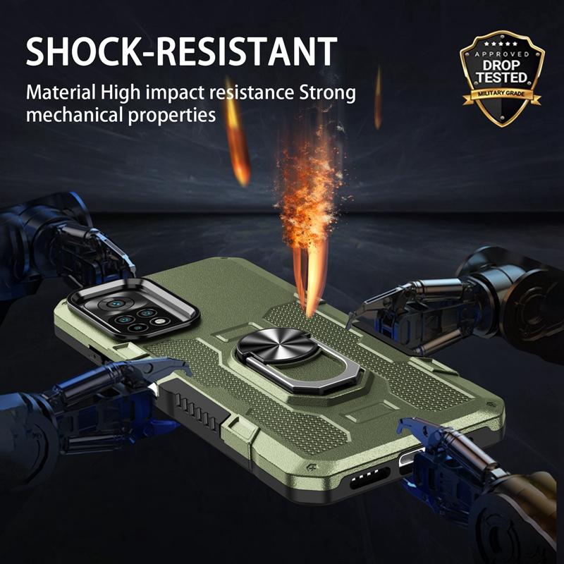 Car Magnetic Stand Holder Case for Samsung S21 S22 A12 A22 A32 Xiaomi Poco M4 Pro Redmi Note 11 10C 10A 10 9C 9A 9T iPhone 14 13 Heavy Duty Armor Case