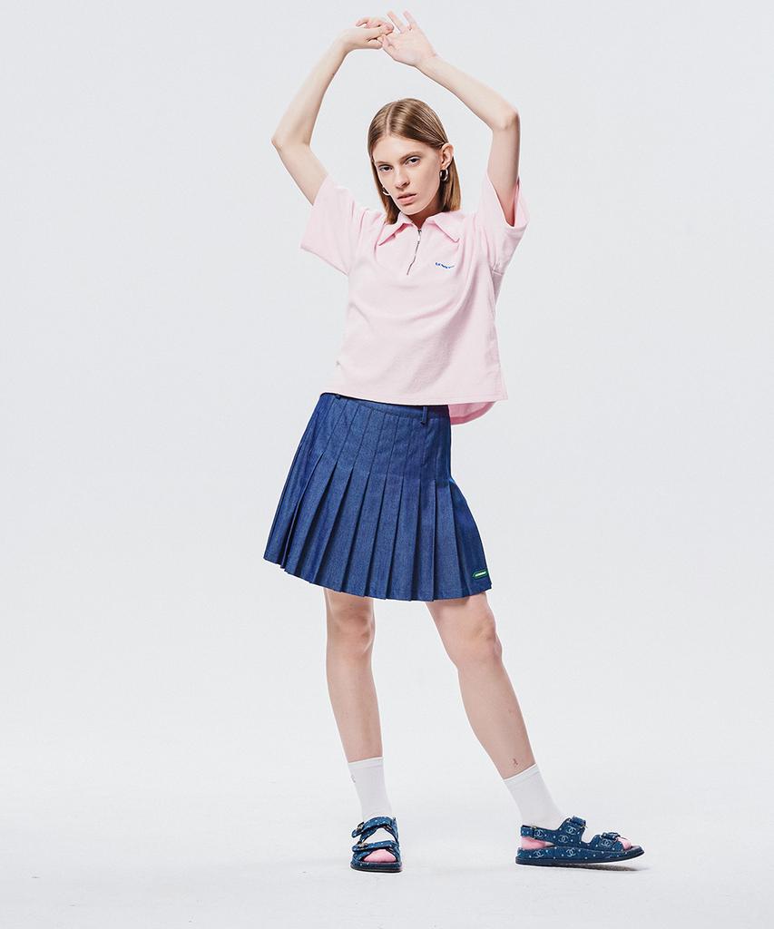 Le Sonnet Denim Rubber Skirt Indigo