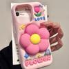 3D розовый цветок Чехол-подставка для Xiaomi Redmi Note 14 Pro 5G 12 4G 11 10 12 13 14 Pro Plus 12S 10S 14C 13C 12 A3 Силиконовый чехол