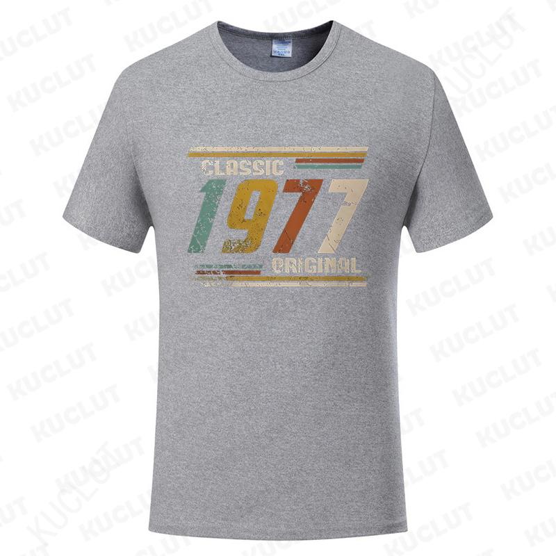 Novelty Awesome Vintage Classic 1977 Print Men T Shirts Streetwear Short Sleeve Birthday Gifts Summer Style T-shirt Men Clothes