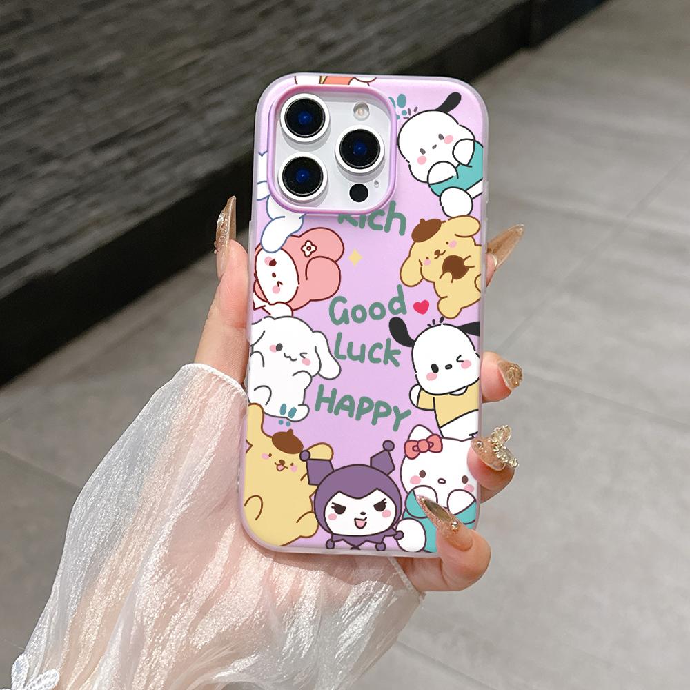Sanrio Family Hello Kitty Kuromi Case For Xiaomi Redmi Note 15 Pro 5G 15 15C Note 14 13 12 11 10 Pro Plus 13C 5G 2 IN 1 Cover