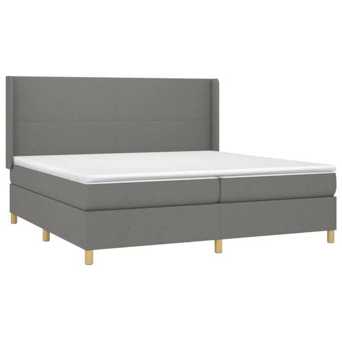 Maison Exclusive - Sommier à lattes de lit matelas LED Gris foncé 200x200 cm Tissu