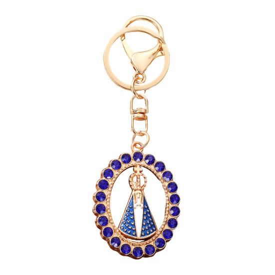 Брелок-подвеска Стразы Вставка Религиозная Фигура Дизайн Брелок с Антиокислительным Замком-Лобстером Декоративный Аксессуар для Рюкзаков