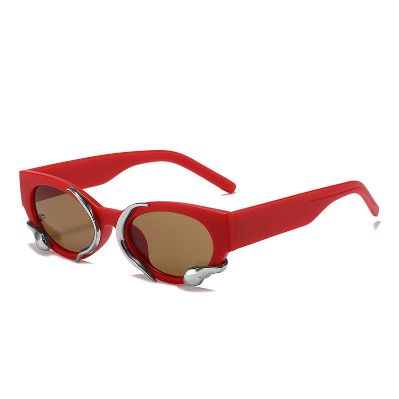 Gm Snake Small Frame Sunglasses Women's High Sense Steampunk Cat Eye Sunglasses Women Shades