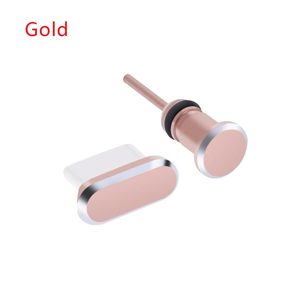 Type-C Dust Plug with 3.5mm Jack Dust Plug Metal Charging Port Anti-Dust Plug For Samsung For Huawei For Xiaomi Phone Accessory2