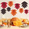 9 Pcs Fall Party Maple Leaves Paper Fans Rustic Hanging Paper