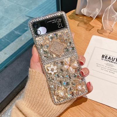 Роскошный блестящий чехол для телефона со стразами для Samsung Galaxy Z Flip 3, портативный браслет «сделай сам», чехол с бриллиантами для Galaxy Z Flip 4