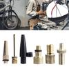 6X Латунный адаптер Presta и Schrader Адаптеры для велосипедных шин Насос Игла для мяча Насадка Комплект для накачивания для спортзала