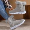 2024 Winter Women Fur Warm Chelsea Snow Boots Casual Shoes New Short Plush Suede Ankle Boots Flats Gladiator Sport Botas Mujer