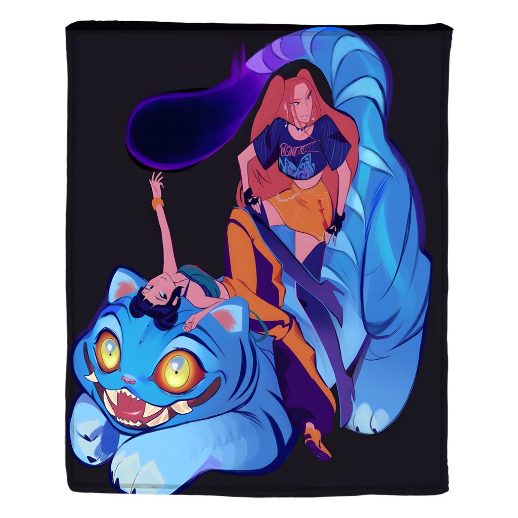 Flannel Digital Printed Blanket Conditioning Blanket Sofa Blanket Girl Gift