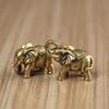 Solid Lucky Elephant Statue Mini Copper Animal Sculpture Blessed Elephan Miniatures  Office
