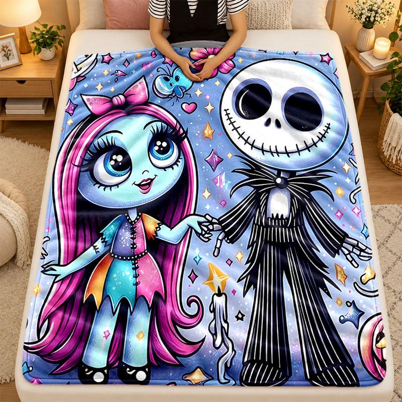 Flannel BlanketHorror Movies Warm Soft Throw Blanket for Indoor Sofa Bed Living Room Use