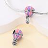 White Copper Plated 925 Silver Panjia Beads Style Starlight Series Hot Air Balloon Beaded Diy Bracelet Necklace